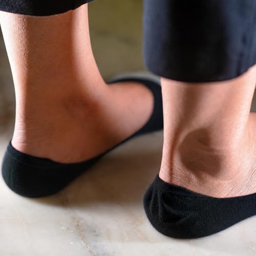 Image of HEELIUM Bamboo No Show Socks for Men | Odour Free & Breathable | 3X Softer Than Cotton Socks | Low Cut Socks | Size (UK 6-10)