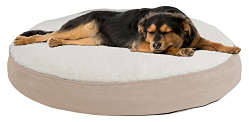 PETMAKER Round Pet Bed- Memory Foam Pillow Top Reversible Cat and Dog Bed