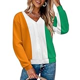 Jerséis Cárdigans Y Sudaderas De Mujer con Costa De Marfil Bandera Nacional Cárdigan Corto De Manga Larga Cuello En V con Botones Tejido Ligero Tipo Bolero O Chal para Tallas Grandes