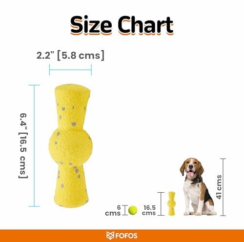 Image of BarkButler x FOFOS Super Bounce Toys Stick Dog Toy, Tough Chew Toys for Dogs, Dog Toys for Medium Dogs (0-20kgs) - Yellow