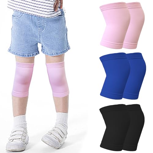Yasdyri Kids Knee Brace for Girls and Boys Sport Kids Knee Support for Knee Pain Sports Football Running Cycling Gymnastics Knee Compression Sleeve for Children (Pink)