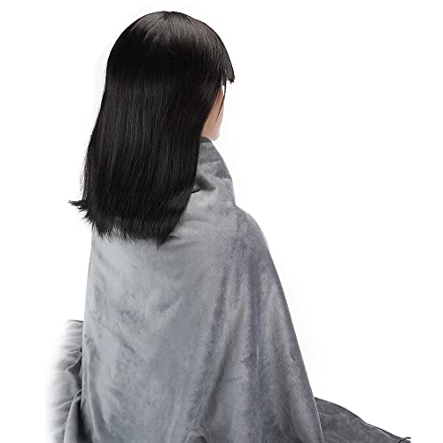 blisshair Couverture Chauffante Plaid Chauffant électrique Coussin Chauffant pour siège de Voiture Arrêt 3 Niveau de réchauffage 80x150cm (Grey) Cover