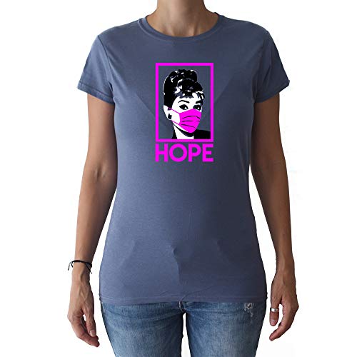 GAMBA TARONJA Audrey Hope - Camiseta COVID19 - Camiseta CORONAVIRUS - Camiseta Audrey Hepburn - Camiseta Chica (M)