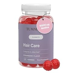 Vitamine per Capelli con 6000 mcg di Biotina, Orsetti Gommosi Capelli con Zinco, Selenio, Iodio, e altri nutrienti essenziali, Sapore di Fragola, 60 caramelle gommose, Tummy Tox Hair Care