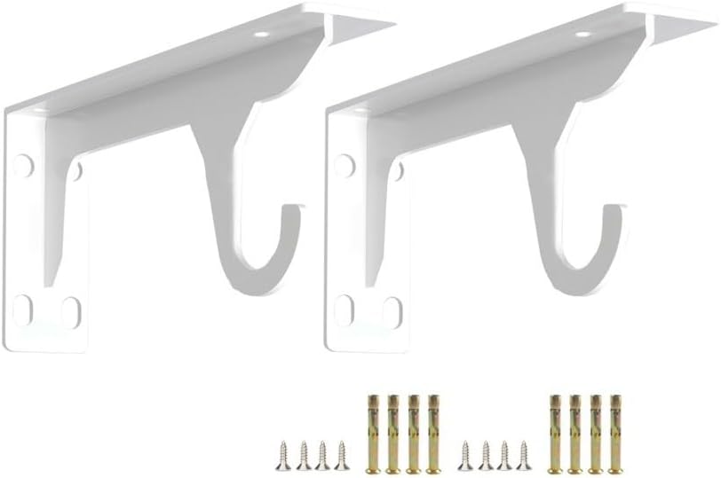 Heavy-Duty 16-Inch Shelf Bracket, 110kg Capacity, Rust-Proof, for Indoor and Outdoor Use, Easy Installation with Included Screws(white)