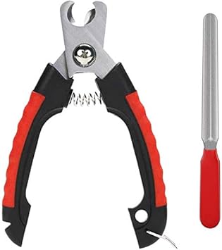 Kiki N Pooch 2 in 1 Size Adjustable Claw Care Nail Cutter Cum Clipper with File Cum Trimmer for Pets (with Child Safety Lock) for Dog/Cat/Puppy/Kitten