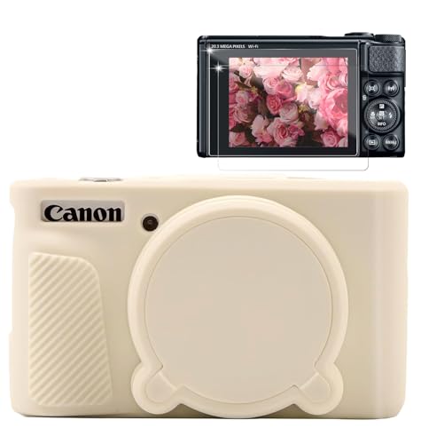 Funda silicona para cámara Canon PowerShot SX740 HS beige miniatura 1