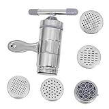 SOLUSTRE 6Er Set Honigpresse Manuelle Nudelmaschine mit Handkurbel tragbare Nudelmaschine Hersteller von Ramen-Nudeln Manueller Nudelhersteller Spaghettipresse Rostfreier Stahl Silber