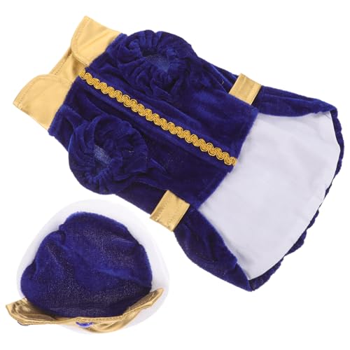 Disfraz Halloween para perro con gorro azul tamaño pequeño