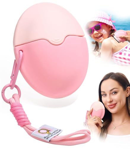 Sunscreen Applicator Refillable Roll On Sponge Sunscreen Applicator for Kids BPA-Free Silicone Lotion Applicator with Protective Caps Sunblock Buddy Brush for Body Lotion Perfect for Traveler