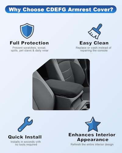 Image of CDEFG for 2026 Subaru Solterra Center Console Cover, for 2026 Subaru Solterra (Premium /Limited /Limited XT /Touring XT) Accessories Armrest Cover Middle Console Protector