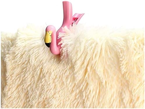 Miniatura 3 de C&H Solutions Juego de 2 clips de toalla de playa Flamingo tamaño jumbo para silla de playa, crucero, patio de playa, accesorios de piscina, clip de