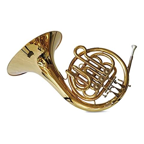 Symphonie Wester Forest Bugle Horn in Bb (Gold/Silver for Children with Deluxe Hardshell Case and Accessories - New Cover