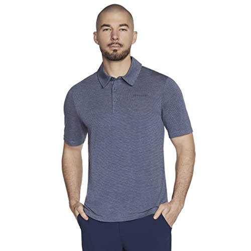 Skechers Polo Go Dri anti-transpiration haut de sport rayé homme