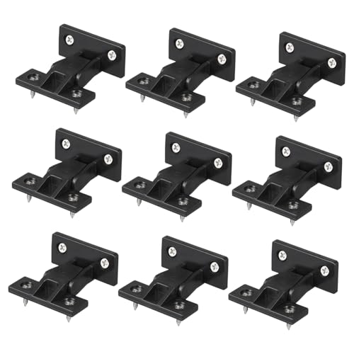 TIDTALEO 10pcs Small Push-on Quick Fitting Cabinet Panel Clamps Adjustable One-Way Furniture Connectors for Wardrobe and Floating Shelf Hardware