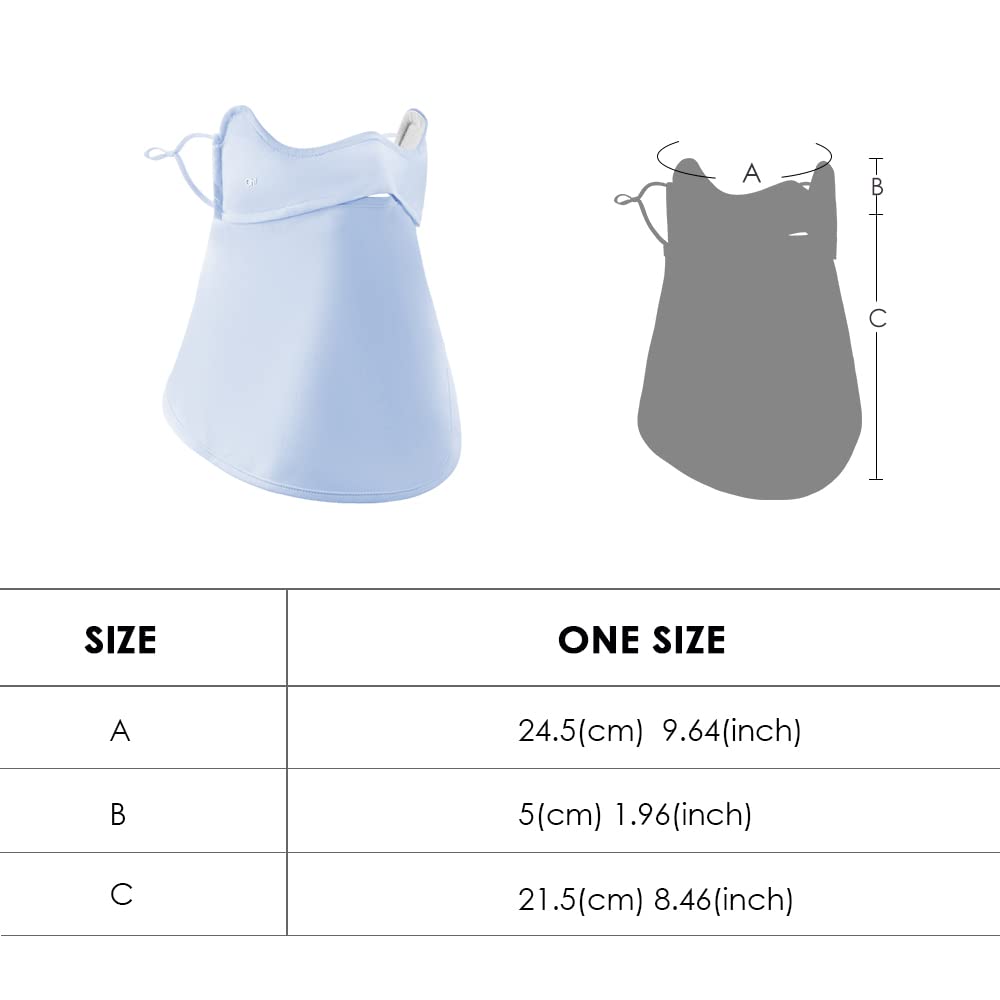 OHRAIN Sun Protection UPF 50+ Face Covers Balaclava Breathable Neck Gaiters for Women SLF3M172 Blue