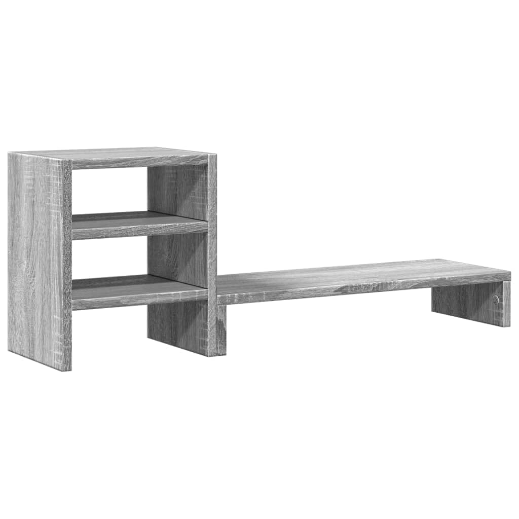 Rialzo schermo computer ergonomico con mensola, supporto monitor e organizzatore da scrivania in legno di ingegneria per casa, camera da letto, spazio di lavoro L85H4738