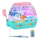 Fzaqwen Acuario Eléctrico Musical de Dibujos Animados con Música, Niños O para Decorar Tu Escritorio, Azul