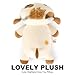 Onsoyours Cute Cow Plushie, Soft Stuffed Highland Cow Squishy Plush Animal Toy Scottish Cow Pillow for Kids (White Highland Cow, 12