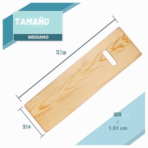Tabla de transferencia de madera con asas para personas mayores y movilidad reducida 5