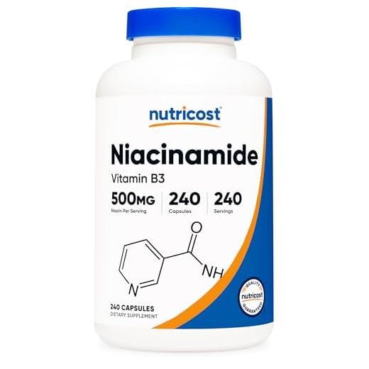 Nutricost Niacinamide (Vitamin B3) 500mg, 240 Capsules - Non-GMO, Gluten Free, Flush Free Vitamin B3