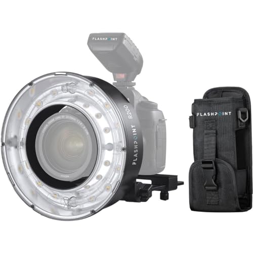 Flashpoint R200 Ring Flash Head for eVOLV200 and 200 Pro Pocket Flash, Black with CB56 Carrying Bag