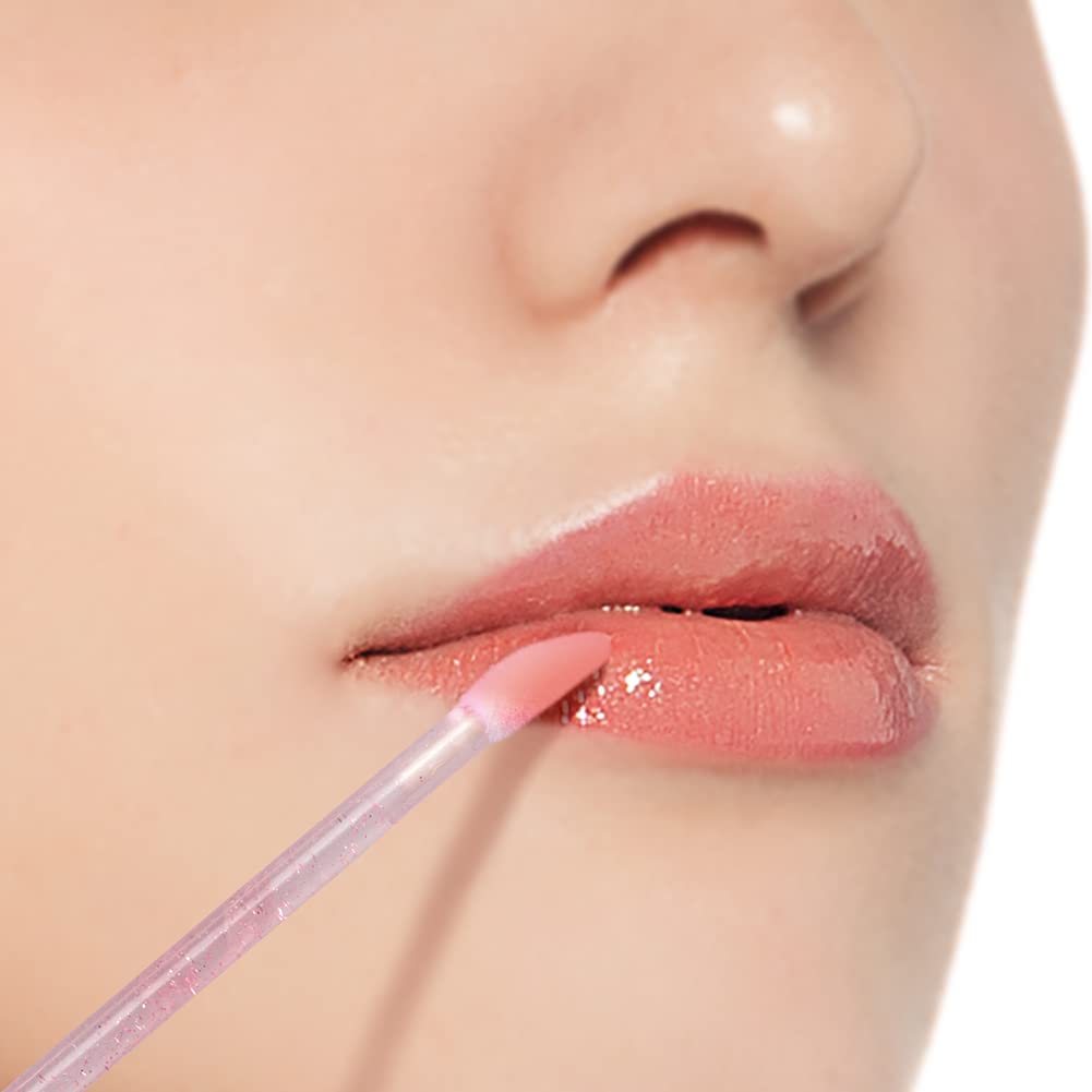 G2PLUS 100PCS Pinceaux Lèvre Jetables Lèvres Pinceaux,Brosse à Lèvres Jetable Applicateur Levre Lip Brush Parfait Outil de Maquillage Kits,Poignée en Cristal Multicolor