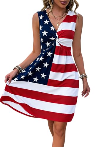 Image of LLHXRUI Sundresses for Women Sleeveless Boho Summer Dress Elegant Vacation Tank Dresses Casual Tunic Short Sun Dress