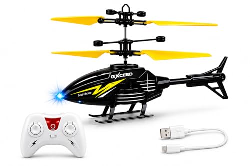 Image of Remote Control Gravity Sensor Helicopter Toy, with Shock Detection Auto Power Off, USB Charging, for Kids (Black