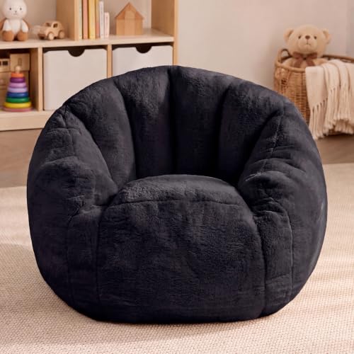 Image of HUGHEAVEN Kids Bean Bag Chair, Small Memory Foam Sofa, Ages 3+