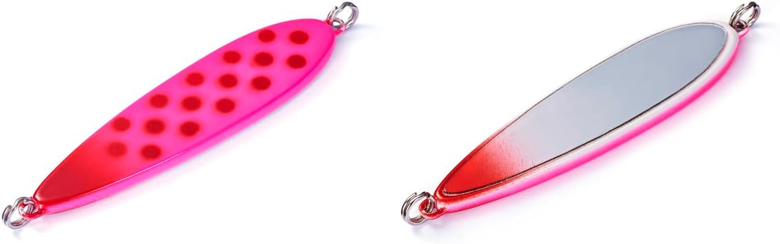Jackson Spoons Baron Salmon Slim 77mm 45g Pink Dot PKD Lure