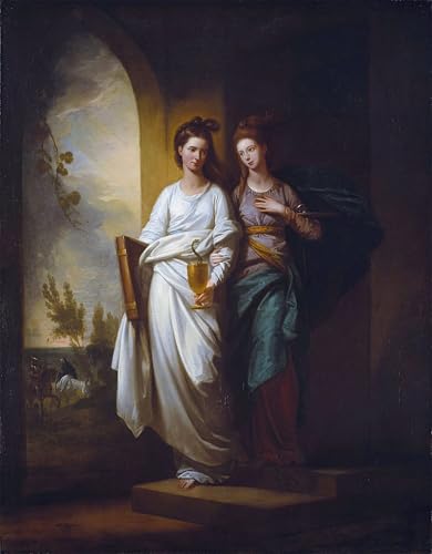 Cuadro Pintura al óleo Clásicas Fidelia de Benjamin West, Lienzo Decorativo Pared, 60x90cm