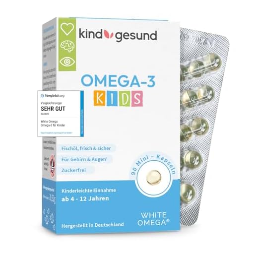 Omega-3 kapslar för barn - jämförelsevinnare 2021 - 90 minikapslar - sockerfri - 518 mg smaklös fiskolja