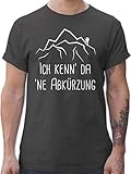 T-Shirt Herren - Hobby Outfit - Ich Kenn' da 'ne Abkürzung - 3XL - Dunkelgrau - t Shirts männer Herren-Shirt Tshirt t-schirts Shirt t-Shirts männershirts tishrtt teschrt Man für Kurzarm - L190
