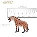 Gemini&Genius Hyena Toy for Kids, Plastic Animal Model Toy Hyaena Toy Figurine, Wild Life Wolf Animal Action Figure, Room Decoration, Cake Topper, Educational Play for Kids