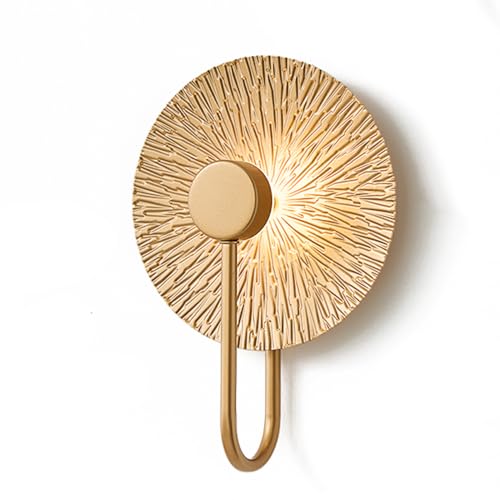 Lámpara de pared LED moderna y sencilla con acabado dorado elegante