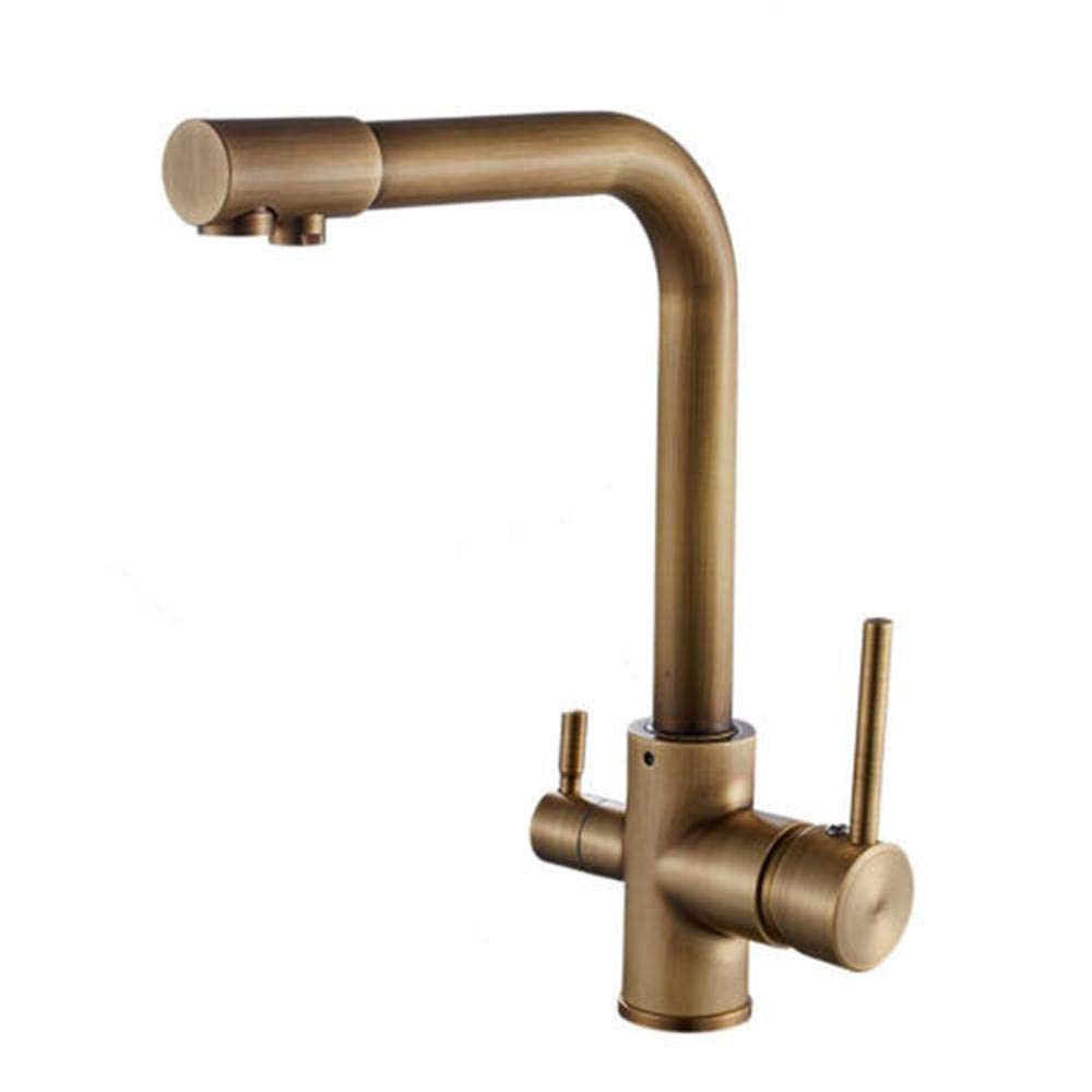 Système de filtration rotatif mitigeur cuisine antique eau pure sans percer l'évier