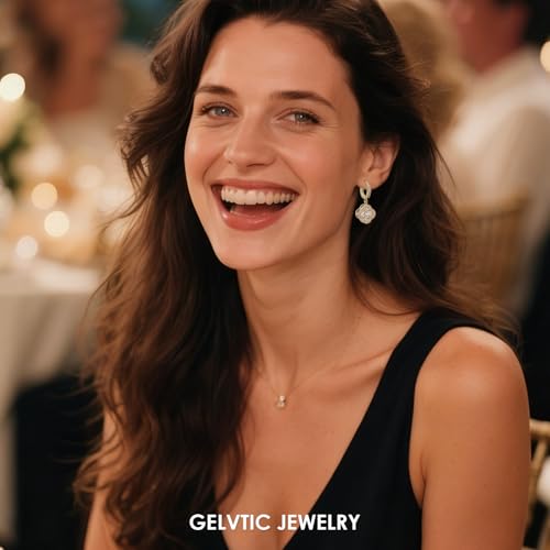 Image of Clover Earrings for Women Trendy 14K Gold Plated Four Leaf Stud Earrings Silver Flower Huggie Hoop Lucky Dangle Drop Earrings Jewelry St. Patrick's Day Christmas Anniversary Birthday Gift for Lover Daughter Mother Girlfriend