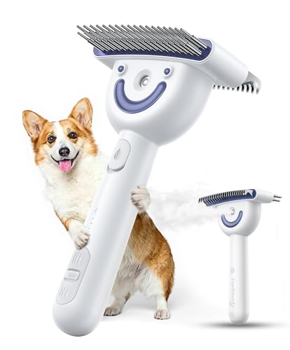 FEELNEEDY Spazzola per Cani, Spazzola a Vapore per Cani, Pettine per Gatti, Vapore a Doppia Faccia, 23+35 Spazzole per Toelettatura e Districatura dei Nodi per Gatto Cane a Pelo Corto e Lungo
