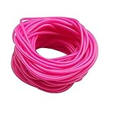 Zakia 25pces Mixed Gummy Silicone Wristbands Bracelets Bands Shag Rubber Gummies Bangles Wristbands (Rose)