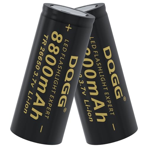 BENKIA 26650 8800mAh Li-ion Batteries (2 Pack)