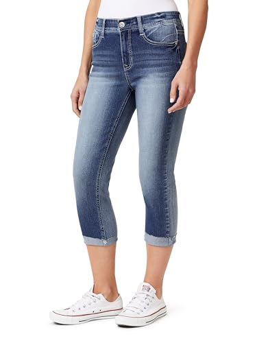 Angels Forever Young Women's Everluxe Bling Sculpt Straight 23.5" Crop Jeans2