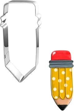 LUBTOSMN Pencil Cookie Cutter-4.0 inch-Biscui Cookie Cutters Fondant Molds for Back to School Supplies