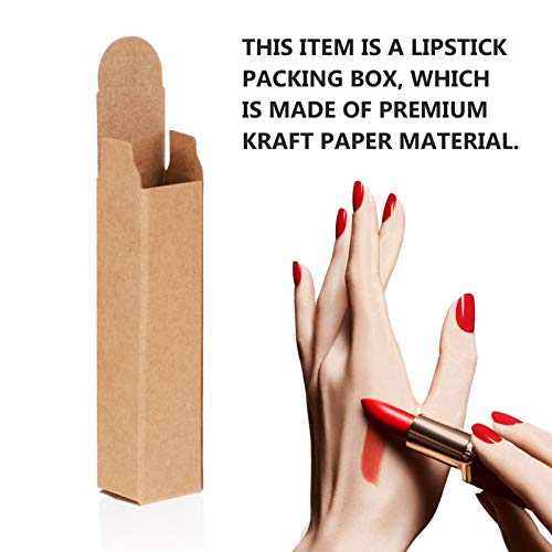 EXCEART 50pcs Kraft Paper Packaging Boxes Lipstick Storage Boxes Lip Balm Wrapping Box Essence Oil Makeup Organzier Tube Storage DIY Lipstick Beauty Accessories - Image 3