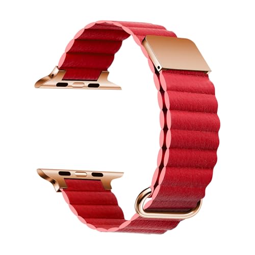 iWatch Series 10 42mm�ɑΉ� (�J���[:���b�h���U�[���C���v�o���h�X�g���b�v�P�[�X�B