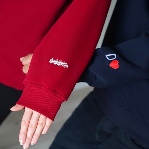 mia'spillow lab Custom Embroidered Hoodie Couple Gift, Personalize Embroidered Sweatshirt, Gift for Him, Gift for Her, Idea Custom Crewneck3