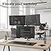Ergounion Triple Monitor Mount, Holds Screens up to 40 Inches and 25 lbs, Fully Adjustable 3 Monitor Desk Mount with C-Clamp and Grommet Base, Aluminum, Silver