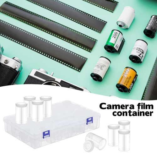 Image of 48 Packs Plastic Film Canister Holders with Storage Box 33mm Empty Camera Reel Storage Case with Lids StorageContainers for Small Accessories