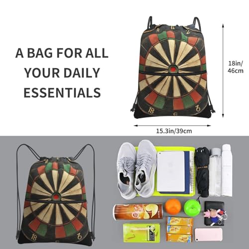 Drawstring Backpack Resistant Sackpack Dart Board Sports Gym Bag String Bag for Women Men2