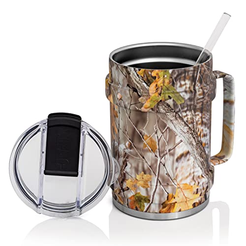 XPAC XL 50 Ounce Double Vacuum Wall Stainless Steel Vacuum Insulated Tumbler with Lid and Handle (Camo)